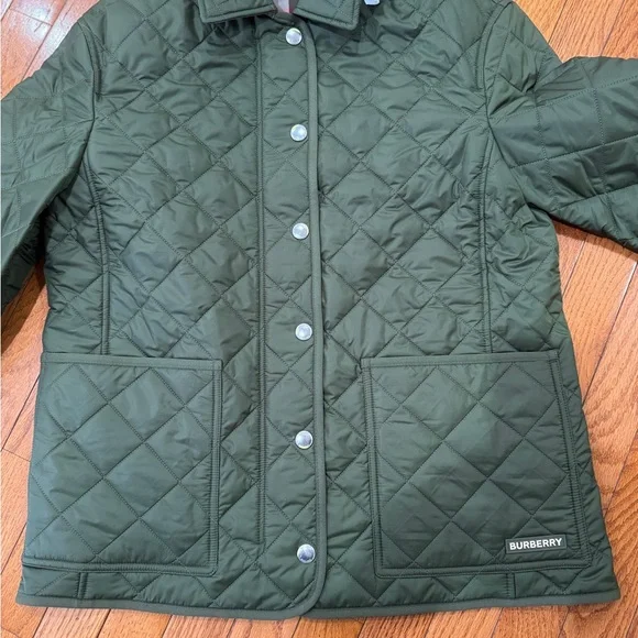 Burberry Quilted Women's Jacket Dark Olive NEW